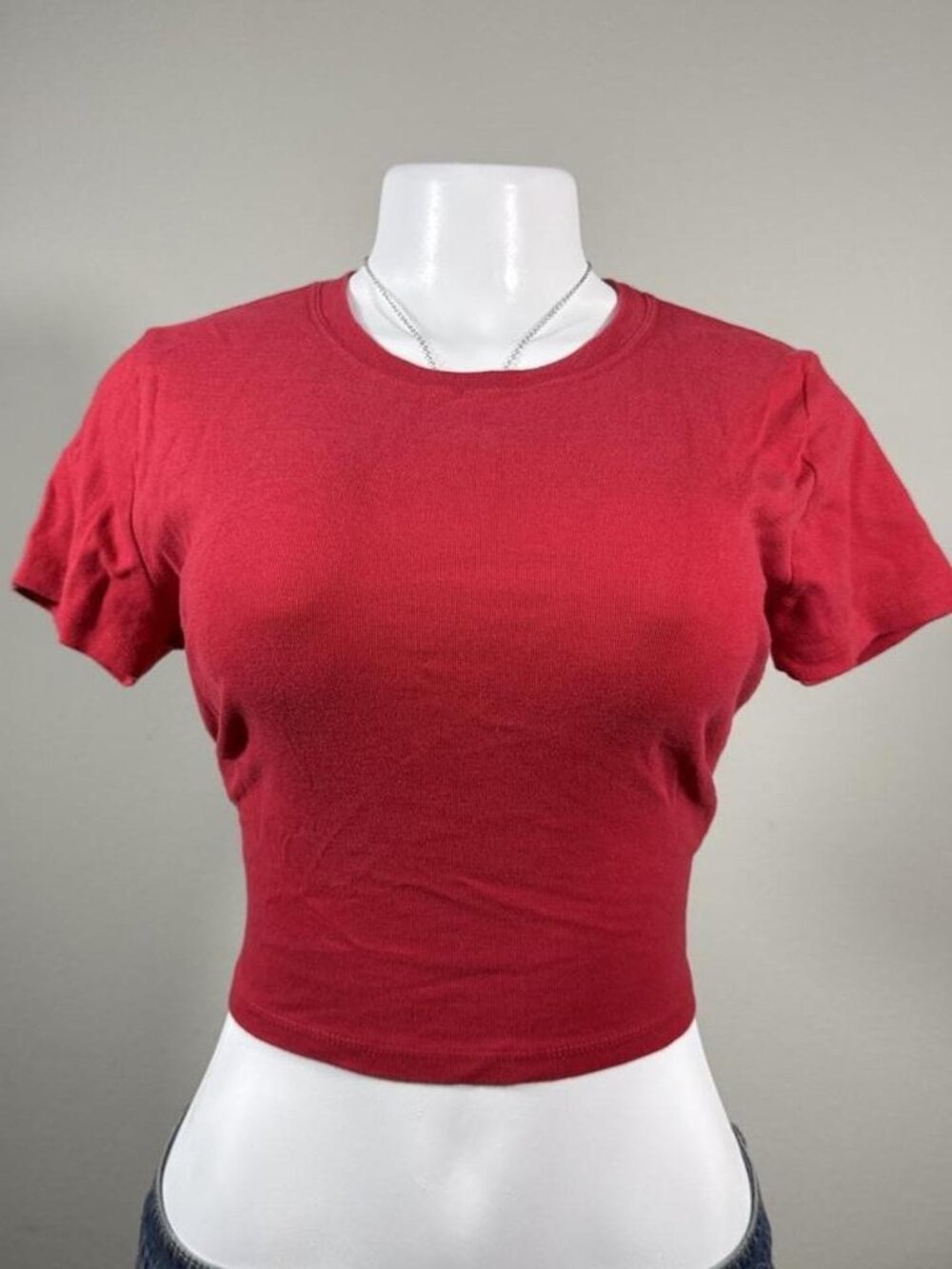 Hollister Co. t-shirt red baby tee crew neck Large